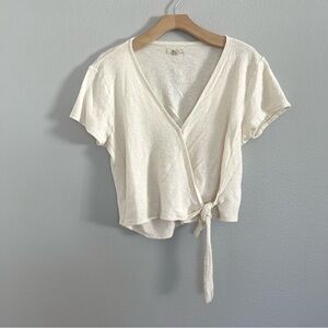 MADEWELL Women’s Cream Wrap Top